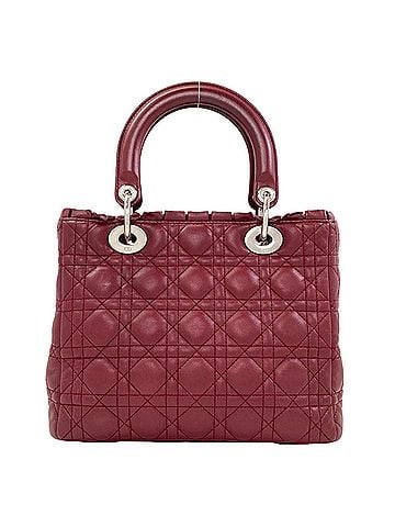 Christian Dior Christian Dior Lady 2-Way Handbag, Calfskin, Women's (view 2)