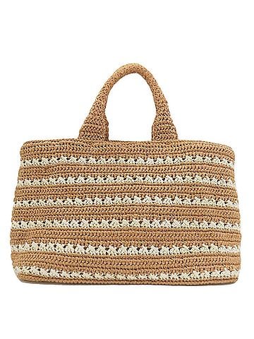 Prada Prada BN2888 Canapa Handbag, Raffia, Women's PRADA (view 2)