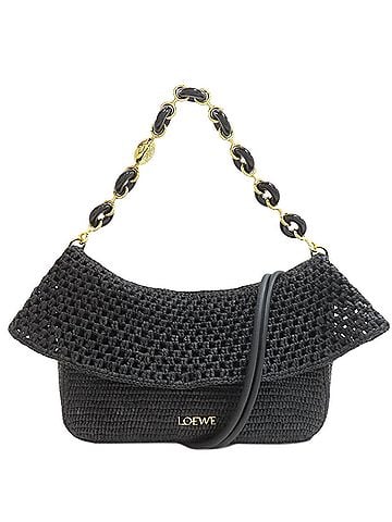 Loewe Loewe Ora 2-Way Handbag, Raffia/Leather, Women's LOEWE (view 1)