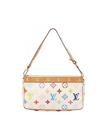 Louis Vuitton Louis Vuitton Pochette Accessoires Handbag, Coated Canvas and Leather, Monogram Multicolor, Women's, White (M92649) (view 1)