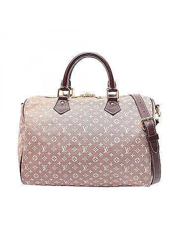 Louis Vuitton Louis Vuitton Speedy Bandoulière 30 Monogram Idylle 2-Way Handbag, Canvas and Leather, Mini Lin, Women's, Bordeaux/Ivory, M56704 (view 1)