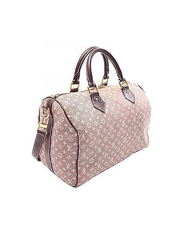Louis Vuitton Louis Vuitton Speedy Bandoulière 30 Monogram Idylle 2-Way Handbag, Canvas and Leather, Mini Lin, Women's, Bordeaux/Ivory, M56704 (view 2)