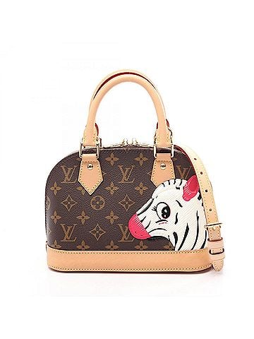 Louis Vuitton Louis Vuitton Alma BB Animogram 2-Way Handbag, Coated Canvas Leather, Women's, Brown/Multicolor, M47201 (view 1)