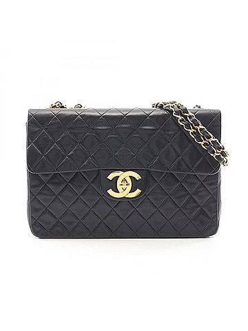 Chanel Chanel CHANEL Large Matelassé 34 Shoulder Bag Handbag Lambskin Leather Women's Black A01094 (view 1)