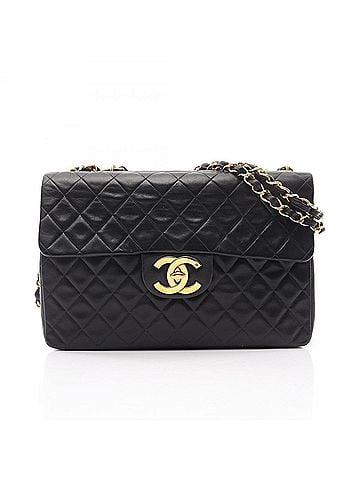 Chanel Chanel CHANEL Large Matelassé 34 Shoulder Bag Handbag Lambskin (Sheepskin) Women's Black (view 1)