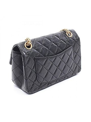 Chanel Chanel 2.55 Shoulder Bag Handbag Leather Women's Black AS0874 (view 2)
