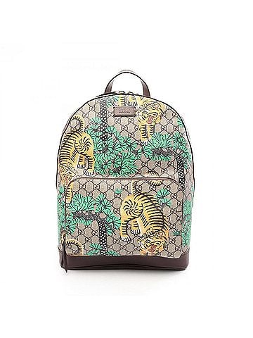 Gucci Gucci GG Supreme Bengal Sherry Line Backpack/Handbag, Coated Canvas and Leather, Men's/Women's, Beige/Brown/Multicolor, 428027 (view 1)