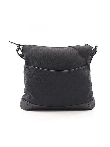 Gucci Gucci GG Canvas Shoulder Bag Handbag Leather Women's Black 145857 (view 1)