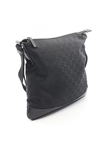 Gucci Gucci GG Canvas Shoulder Bag Handbag Leather Women's Black 145857 (view 2)