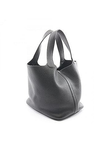 Hermès Hermes Picotin Lock MM Handbag, Leather, Taurillon Clemence Women's, Black (view 2)