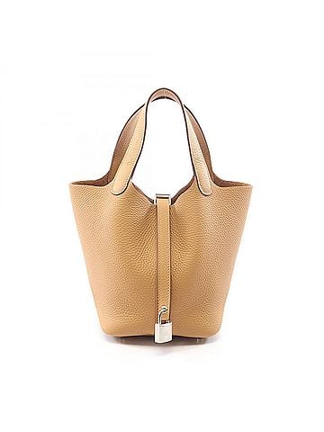 Hermès Hermes Picotin Lock PM Biscuit Handbag, Taurillon Clemence Leather, Women's, Beige (view 1)