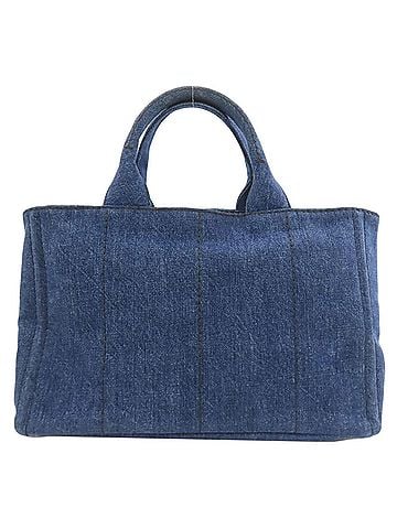 Prada Prada Canapa 2-Way Handbag, Denim, Women's PRADA (view 2)