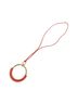 Hermès 100% Leather Orange Hermes Loop 072933CD Necklace One size - photo 2