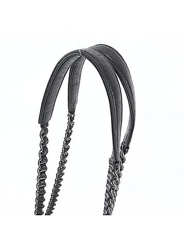 Prada Prada Chain Leather Shoulder Bag/Tote Bag (B4329) with Guarantee Card, Black, Women's (view 2)