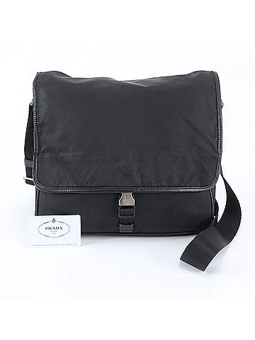 Prada Prada Tessuto Nylon V166 Shoulder Bag Messenger Bag, Black, with Guarantee Card, for Men (view 1)