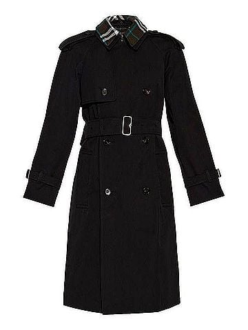 Burberry Long Detachable Collar Gabardine Trench Coat (view 2)
