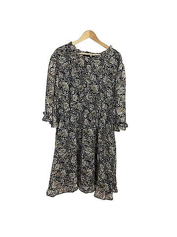 Hayden Belted Ruffle Neck Chiffon Mini Dress Casual Dress (view 1)