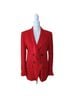 Veronica Beard Solid Leopard Print Red Blazer Size 4 - photo 1