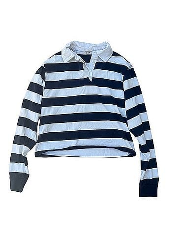 Brandy Melville John Galt Striped Rugby Polo Shirt Polo (view 1)