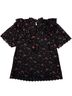 Ulla Johnson 100% Cotton Floral Black Orange Blouse Size 2 - photo 2