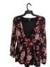 rue21 100% Polyester Floral Black Burgundy Pink Romper Size M - photo 1