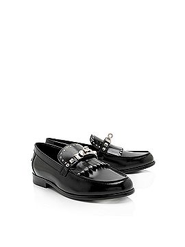 Hermès Hermes Calfskin Studded Fringe Destin Loafers - Size 7 / 37 (view 2)