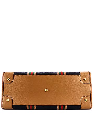 Gucci Bauletto Duffle Bag GG Canvas with Leather XL (view 2)