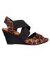 Predictions Animal Print Leopard Print Black Brown Wedges Size 7 1/2 - photo 1