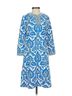 J. McLaughlin Floral Blue White Casual Dress Size XS - photo 1