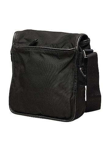 Prada Prada Triangle Logo Plate Crossbody Shoulder Bag, Black Nylon Leather, Women's PRADA (view 2)