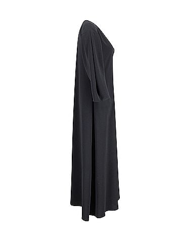 Totême Toteme Quarter-Sleeve Maxi Dress in Black Polyester (view 2)