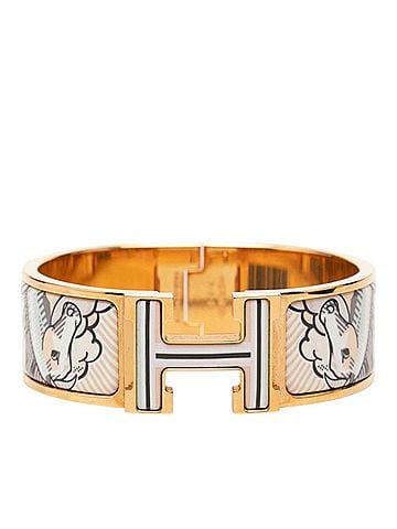Hermès Hermes Clic Clac H PM Pegasus Bracelet Bangle Gold Multicolor Plated Women's HERMES (view 1)