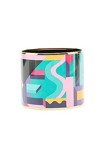 Hermès Hermes Enamel Cloisonné Bracelet Bangle Gold Multicolor Plated Women's HERMES (view 2)