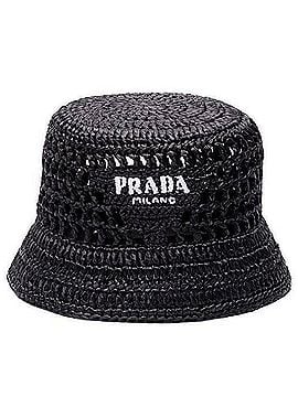 Prada Raffia Bucket Hat (view 1)