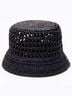 Prada 100% Leather Black Raffia Bucket Hat One size - photo 3