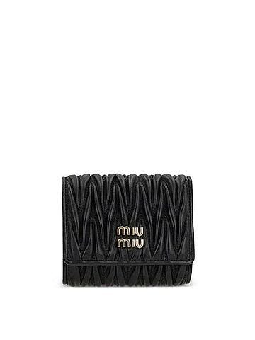 Miu Miu Small Matelassé Nappa Leather Wallet Afpp (view 2)