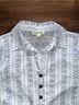 Indigo Rose Stripes Floral White Blue Casual Dress Size S - photo 12