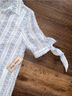 Indigo Rose Stripes Floral White Blue Casual Dress Size S - photo 6