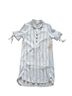 Indigo Rose Stripes Floral White Blue Casual Dress Size S - photo 1