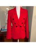 Toccin Red Blazer Size 0X - photo 6