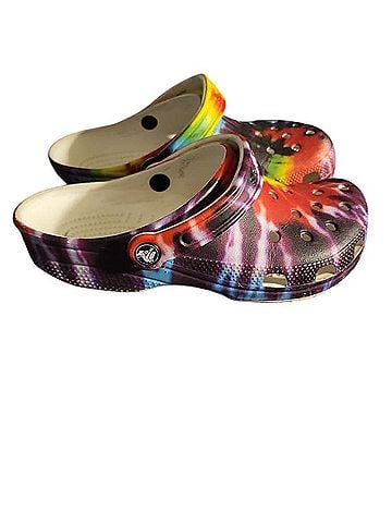Crocs Croc's Rainbow Tie-Dye Flip Flops (view 2)