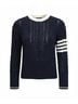 Thom Browne 100% Leather Blue Classic Pullover Size M - photo 1