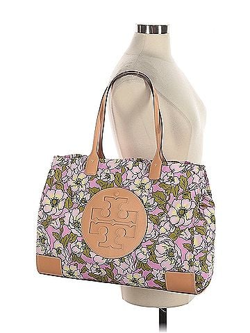 Tory Burch Ella Large Printed Tote in Aster Pink Floral design Tory Burch Tote (view 2)