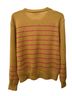 Lilla P Stripes Brown Pink Pullover Sweater Size M - photo 2