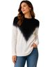 Simply Vera Vera Wang 100% Acrylic Ivory Black Pullover Sweater Size L - photo 1