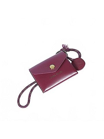 Craie Women's Moni Calf Leather Wallet in Prune (view 1)