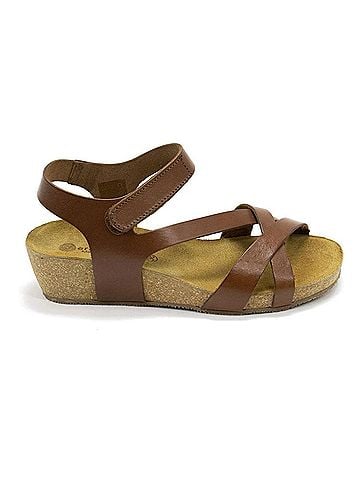 Eric Michael Women's Havana Ankle Strap Platform Sandal in Brown (view 1)