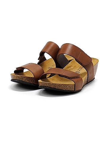 Eric Michael Women's Liat Platform Sandals in Brown (view 2)