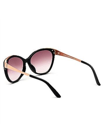 IVI Women's Daggerwing Sunglasses in Matte Black - Rose Gold / Rose Gradient Lens (view 2)