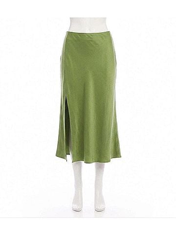 Fifteen Twenty Brielle Midi Skirt in Green (view 1)